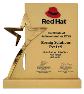 Winner of RedHat Gold Partner of the Year &ndash; Non-Retail (GLS India)